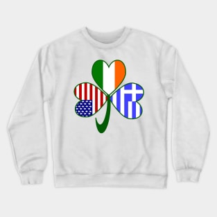 Greek Irish USA Shamrock Crewneck Sweatshirt